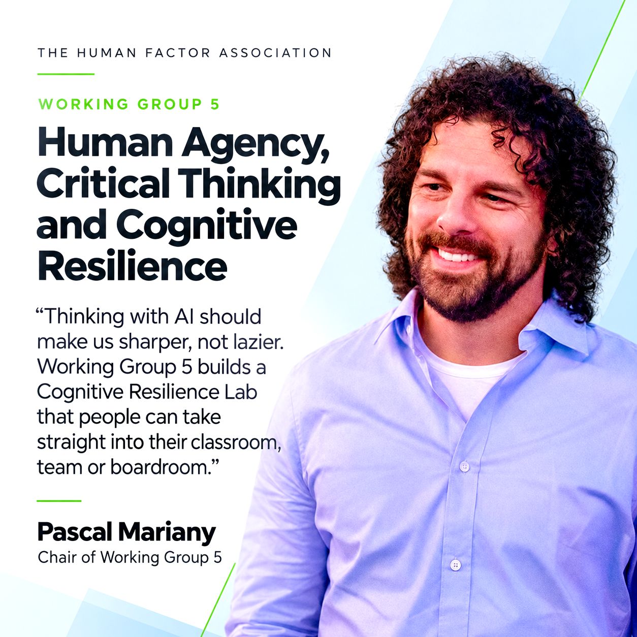 Pascal Mariany, Chair of Working Group 5 at The Human Factor Association | CivAI News