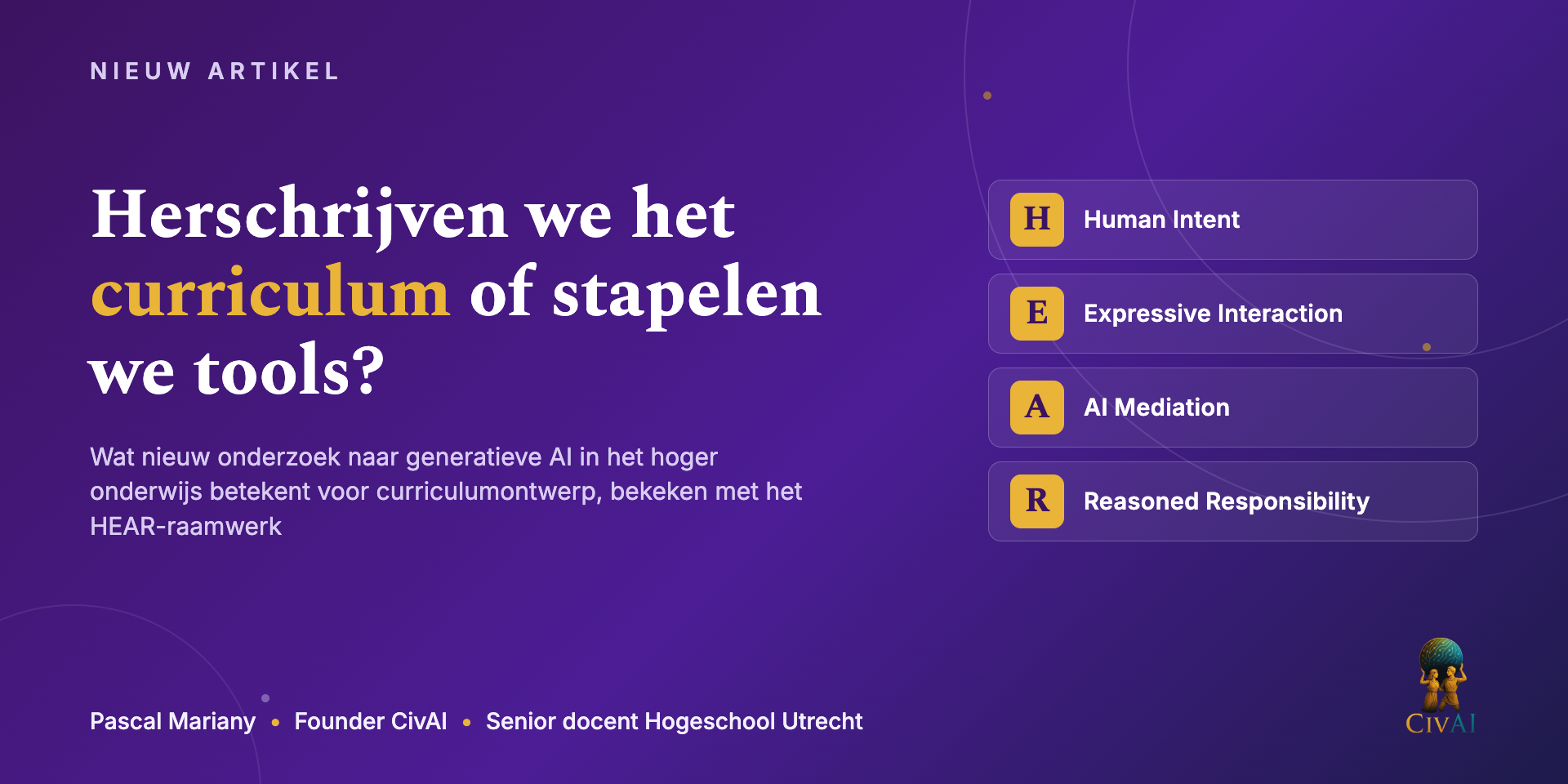 Herschrijven we het curriculum of stapelen we tools? | CivAI Nieuws
